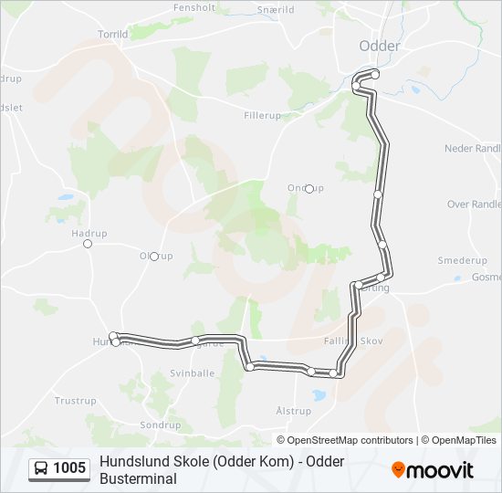 1005 bus Line Map