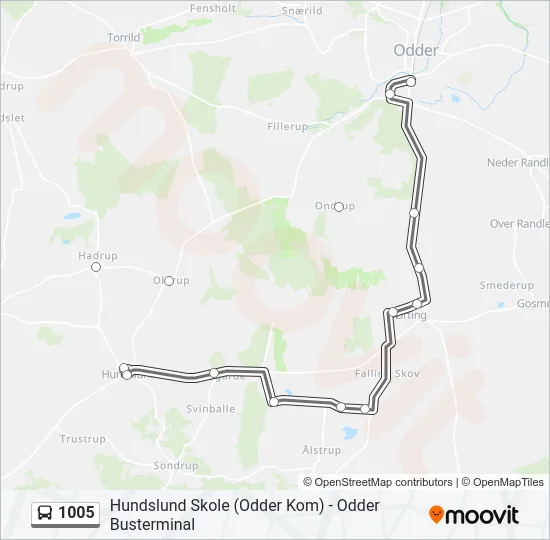 1005 Bus Line Map