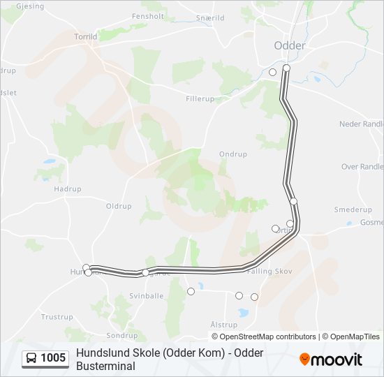 1005 bus Line Map