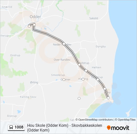 1008 bus Line Map