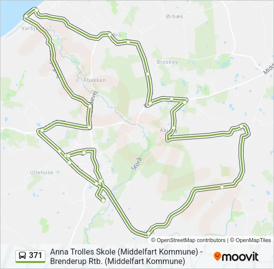 371 Bus Line Map