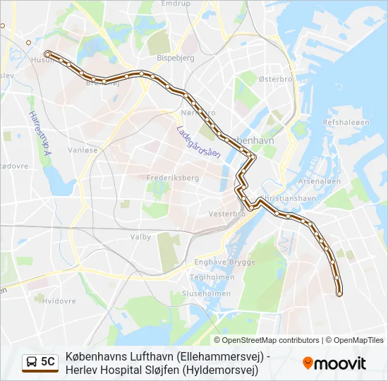 5C Bus Line Map