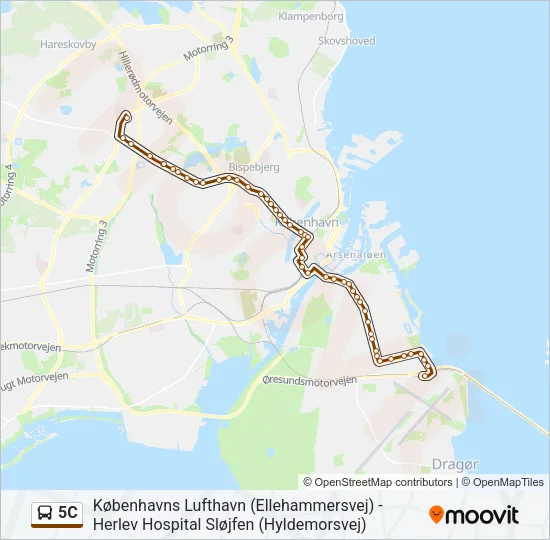 5C Bus Line Map