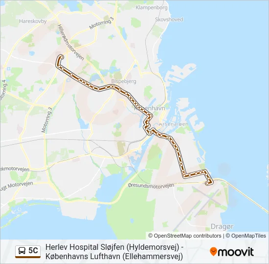 5C Bus Line Map