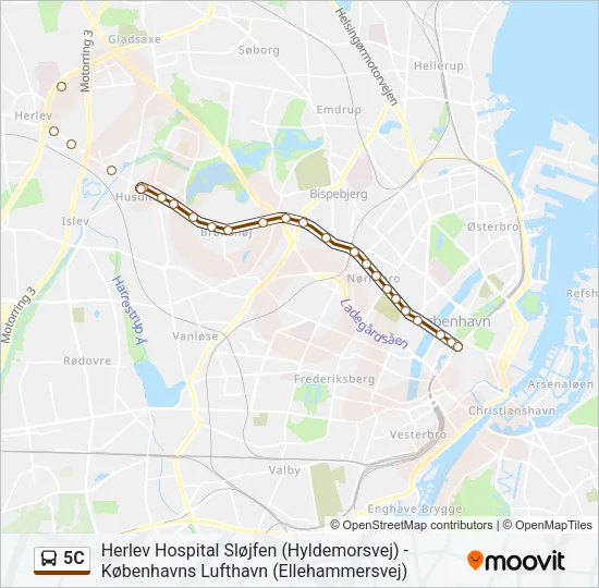 5C Bus Line Map