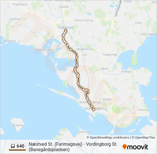 640 Bus Line Map