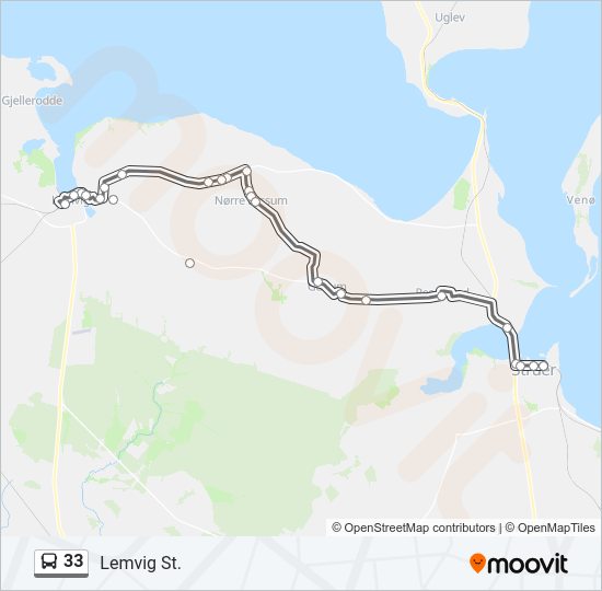 33 bus Line Map