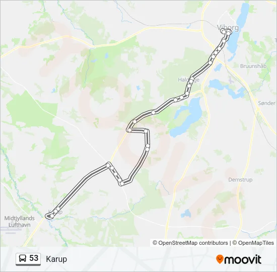 53 Bus Line Map