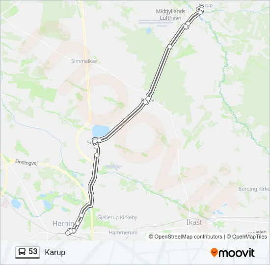 53 Bus Line Map