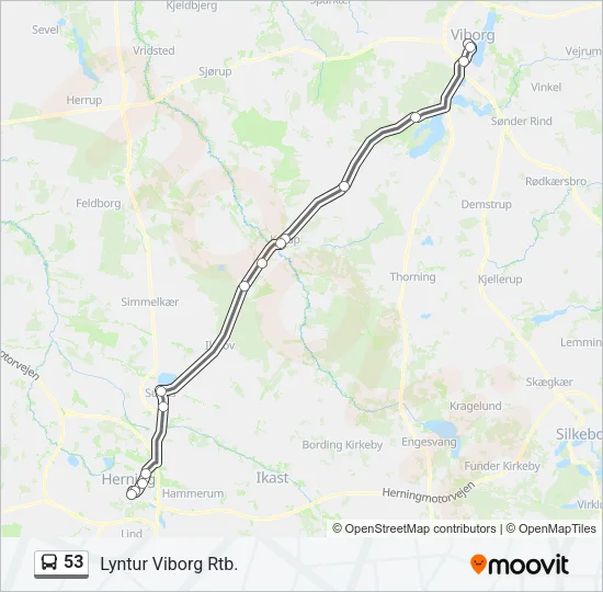 53 Bus Line Map