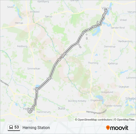 53 Bus Line Map