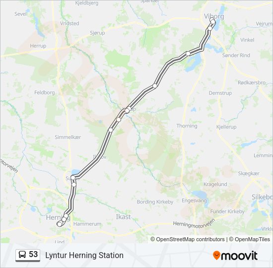 53 Bus Line Map