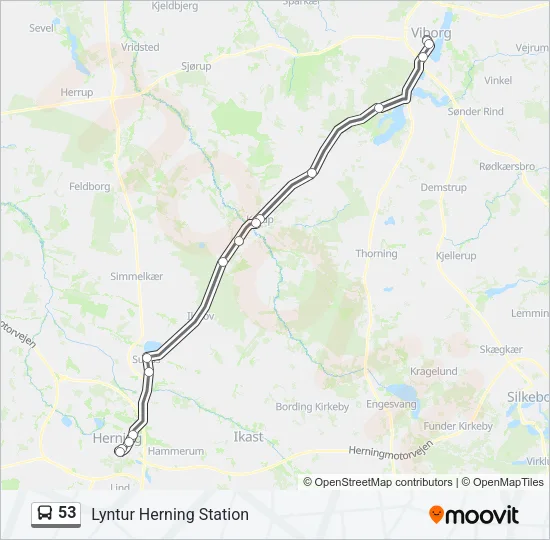 53 Bus Line Map
