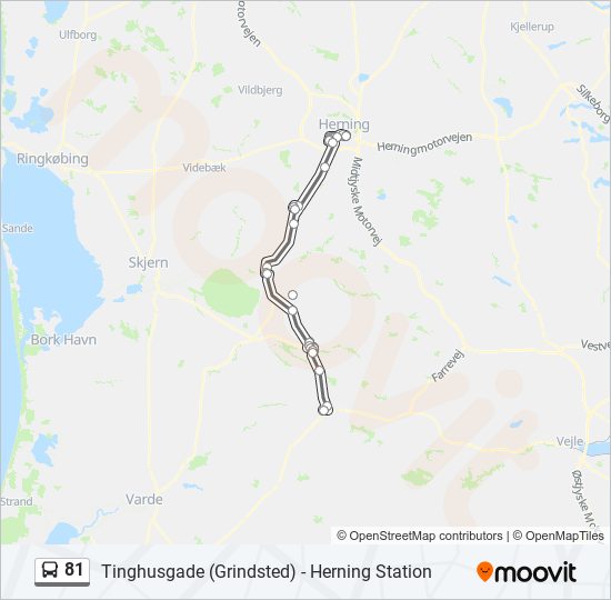 81 bus Line Map