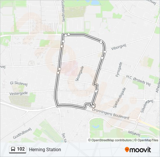 102 bus Line Map