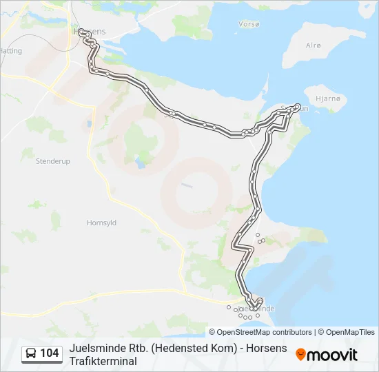 104 Bus Line Map