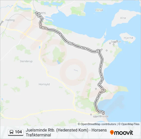 104 Bus Line Map