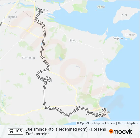 105 Bus Line Map