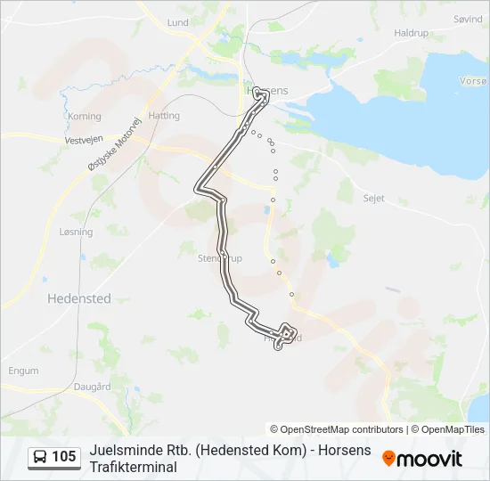 105 Bus Line Map