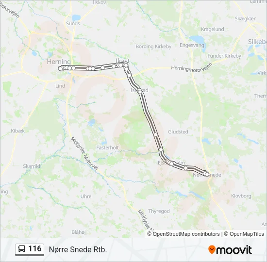 116 Bus Line Map