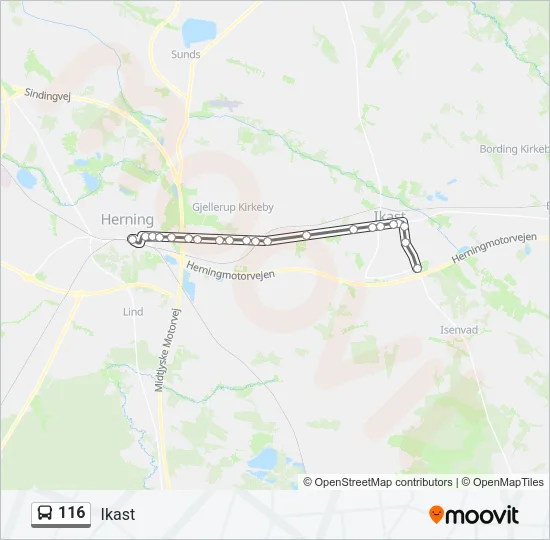 116 Bus Line Map
