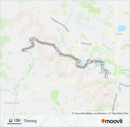 150 Bus Line Map