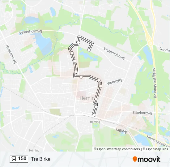 150 Bus Line Map