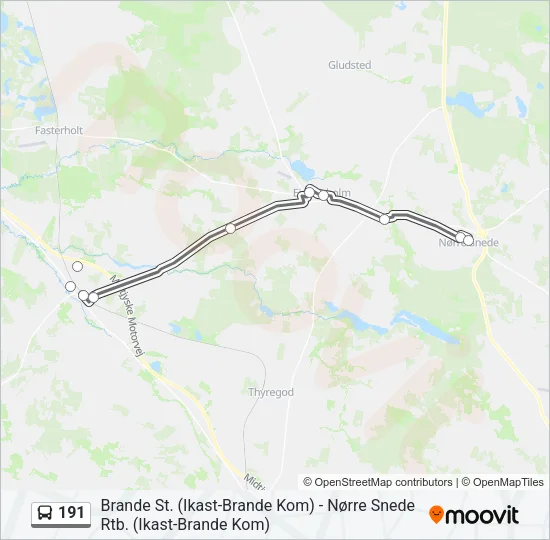 191 Bus Line Map