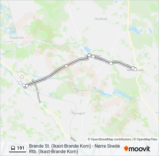 191 Bus Line Map