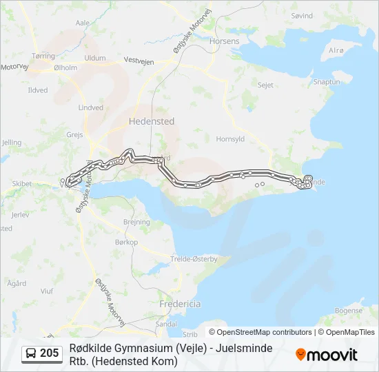 205 Bus Line Map
