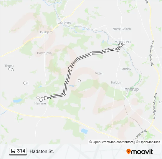 314 Bus Line Map