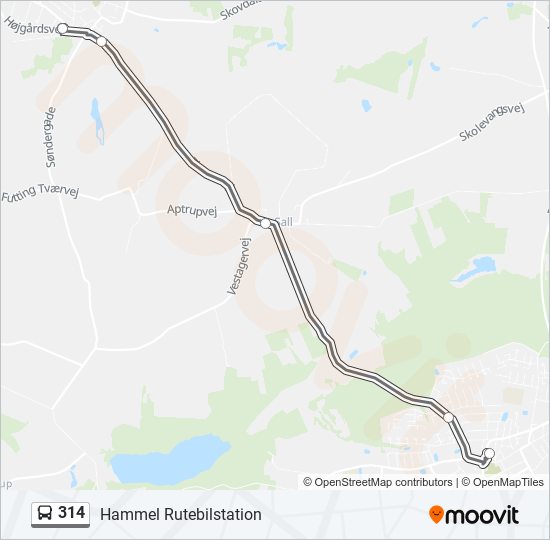 314 bus Line Map