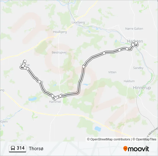 314 Bus Line Map