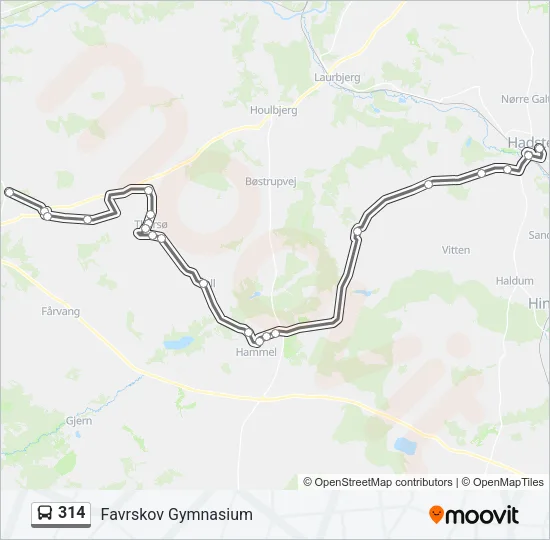 314 Bus Line Map