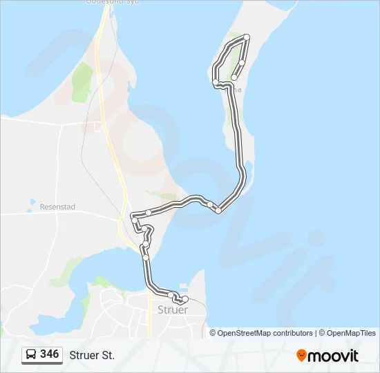 346 Bus Line Map