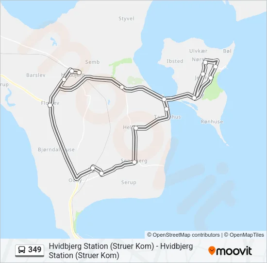 349 Bus Line Map