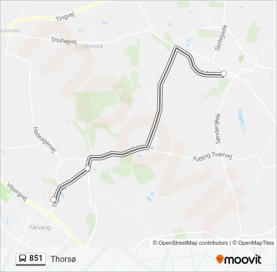 851 Bus Line Map