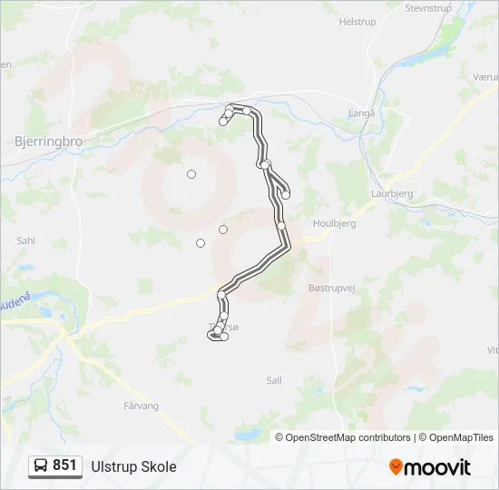 851 Bus Line Map