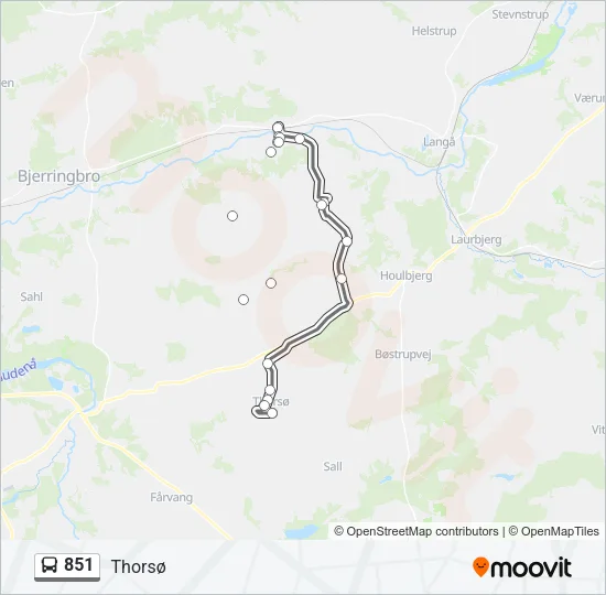 851 Bus Line Map