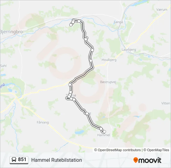 851 Bus Line Map