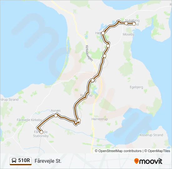 510R Bus Line Map