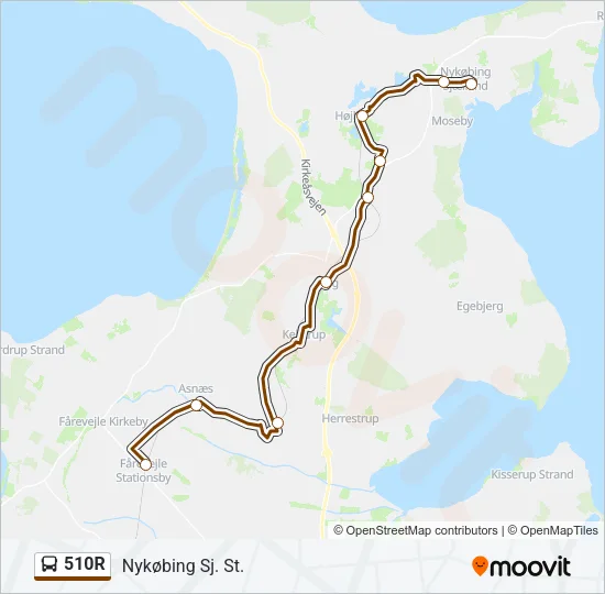 510R Bus Line Map