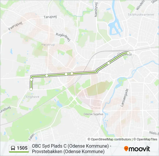 150S Bus Line Map