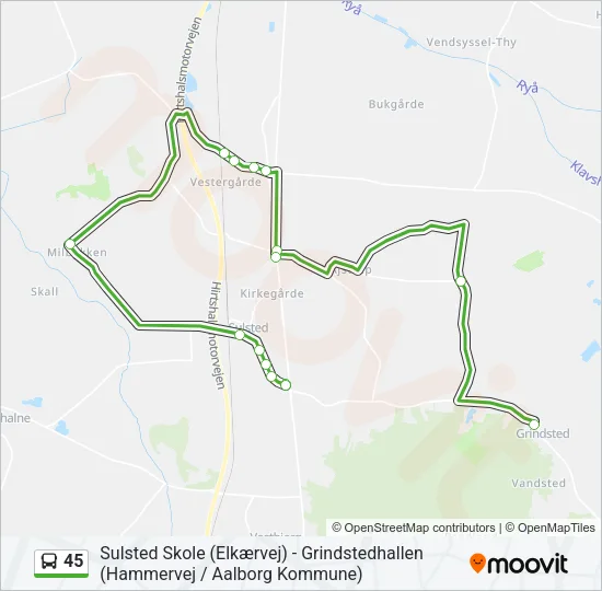 45 Bus Line Map