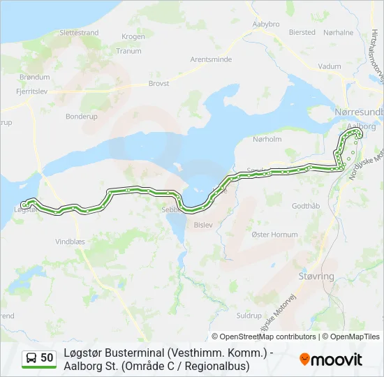 50 Bus Line Map