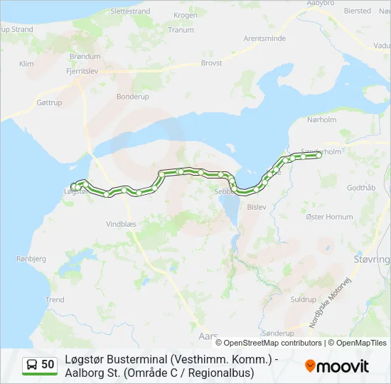 50 Bus Line Map