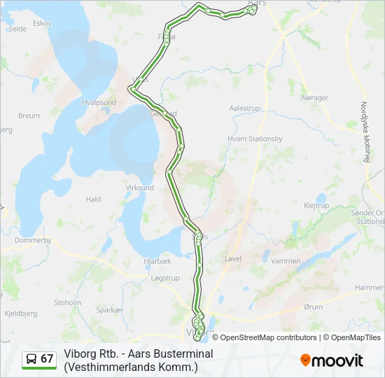 67 Bus Line Map