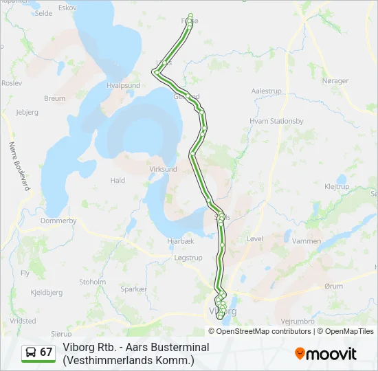 67 Bus Line Map