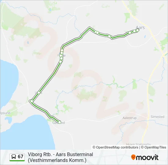 67 Bus Line Map