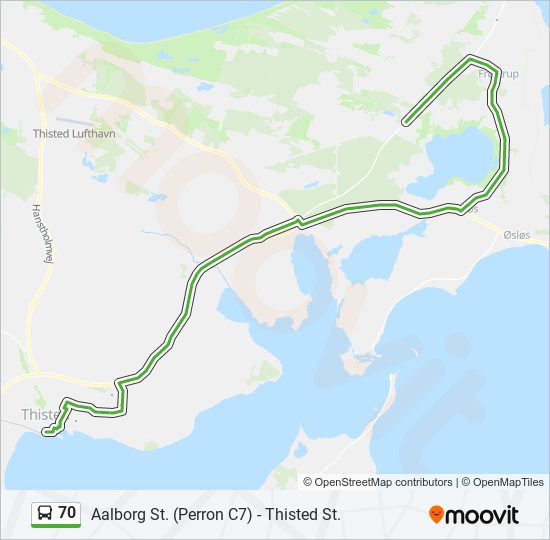 70 bus Line Map